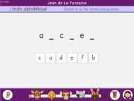 L'ordre alphabétique