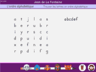 L'ordre alphabétique