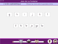 L'ordre alphabétique des mots