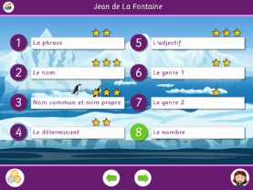 menu activités