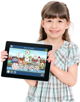 fille avec ipad